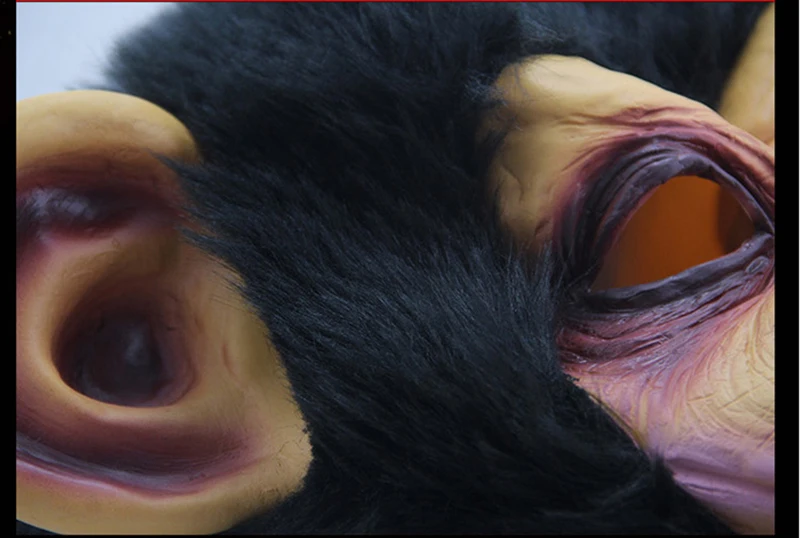 3D Orangutan шимпанзе маска на все лицо подарки на Хэллоуин экологически чистый натуральный латекс маска обезьяны вечерние косплей реквизит маскарад