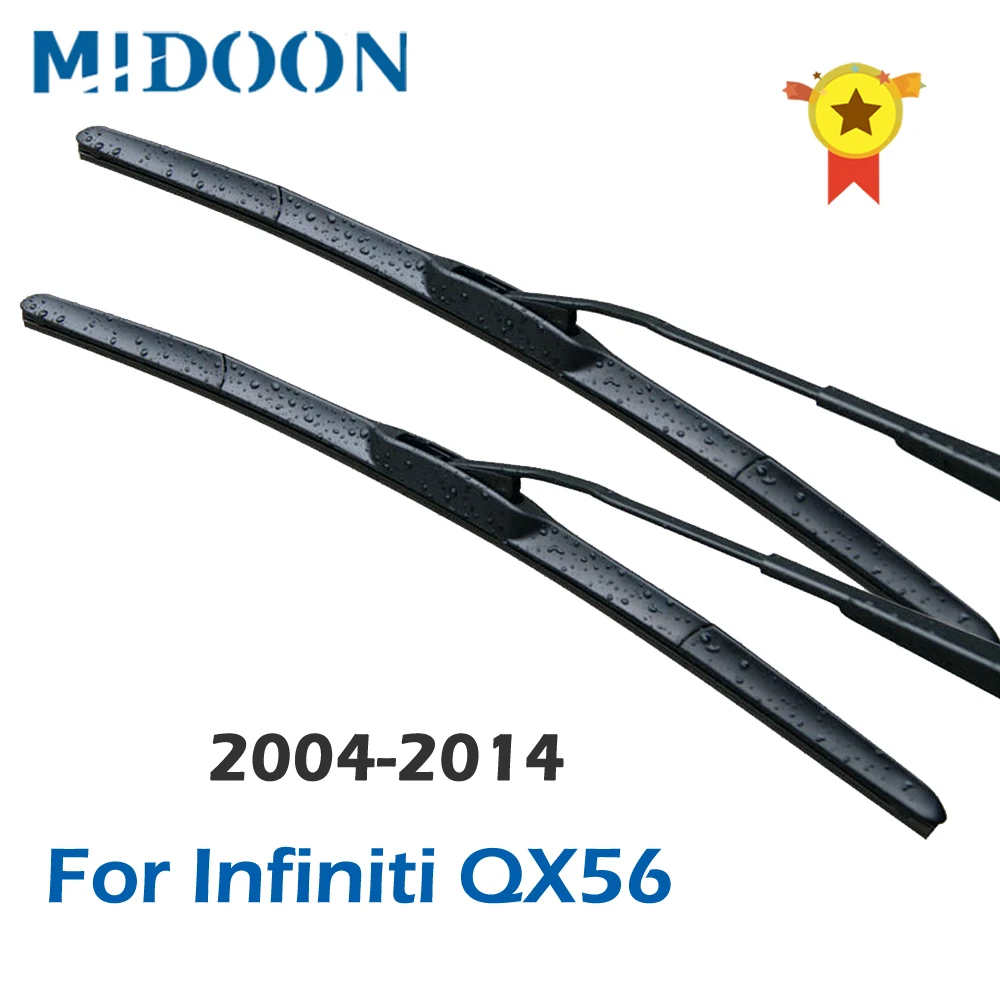 Гибридные щетки стеклоочистителя MIDOON для Infiniti QX56 подходят крючков 2004 2005 2006 2007 2008