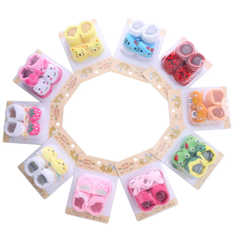 Детские Носки с рисунком Анти Нескользящие носки тапочки для новорожденных