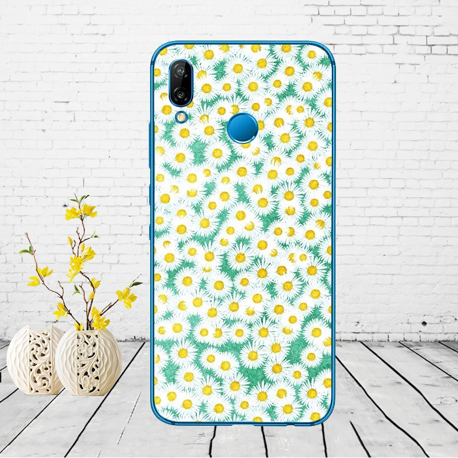 67DD Маргаритка Подсолнух цветочный цветок Мягкий силиконовый чехол для huawei P9 P10 P20 P30 Lite mate 10 20 PRO lite p smart чехол - Цвет: 16