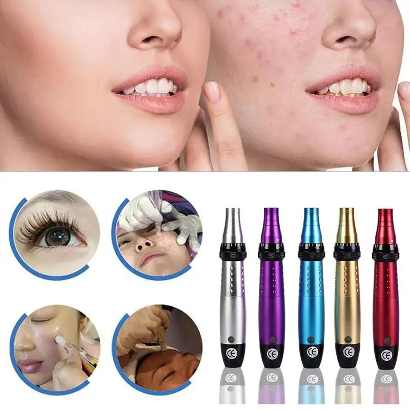 TMS электрические нано Авто Дерма микро иглы с 12 штемпель ручка удалить шрам