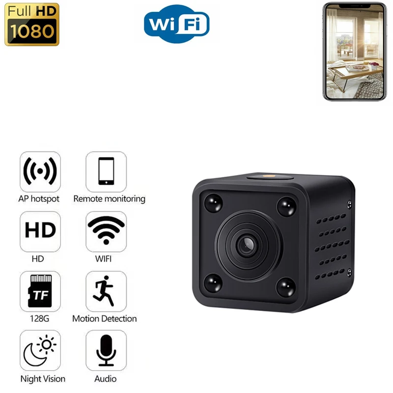 

1080P HD Mini wifi camera Ip Camera wifi Micro Security Wireless Monitor Surveillance Camera CCTV Night Vision Human Tracking