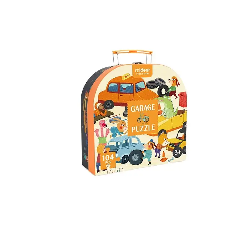 

Mideer Children Hand Gift Box Busy Traffic Car Baby Early Educational Jigsaw Colorful Paper Puzzle Toys More Than 3 Years Old