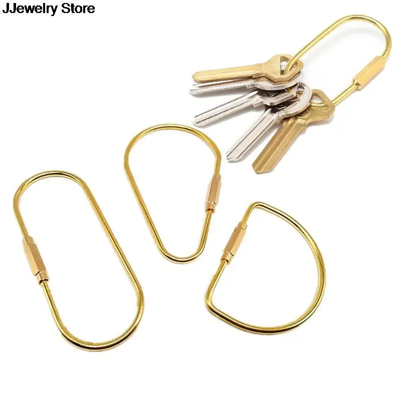 1 шт. латунный брелок с Замком D золотистого цвета для кемпинга аксессуары |