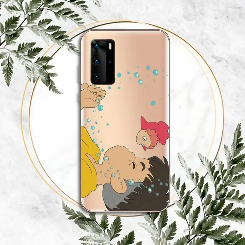 

Ponyo on the Cliff Japan anime Phone Case Transparent for Huawei P honor 8 10i 20 30 40 smart 2019
