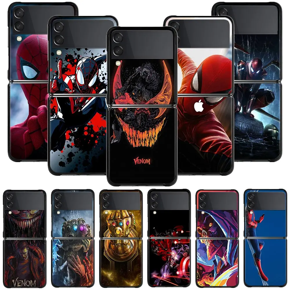 

Smartphone Case For Samsung Galaxy Z Flip3 5G Z Flip 3 z flip ZF 5G Cover PC Capa Hard Funda Coque Tom Holland Marvel Iron Man