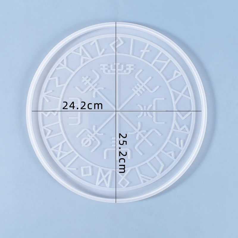 

2Pcs/Set Runes Symbol Crystal Epoxy Resin Mold for Table Gaming Viking Treasure Circle Divination Board Silicone Mould