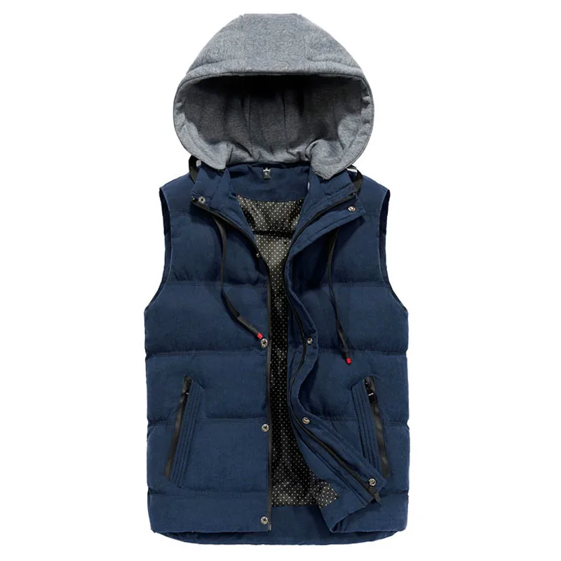 Жилет мужской с капюшоном теплая безрукавка ветровка верхняя одежда большие