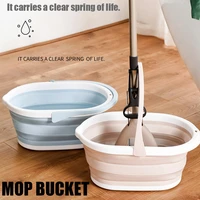 folding plastic mop bucket camping wash bucket with handle collapsible floor mop cleaning fishing car wash bucket household tool
