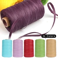 280 300 meter cotton raffia yarn for hand knitting summer raffia straw hats bags crochet yarn handmade craft knit yarn thread