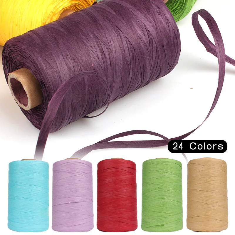 280-300 Meter Cotton Raffia Yarn For Hand Knitting Summer Straw Hats Bags Crochet Handmade Craft Knit Thread | Дом и сад