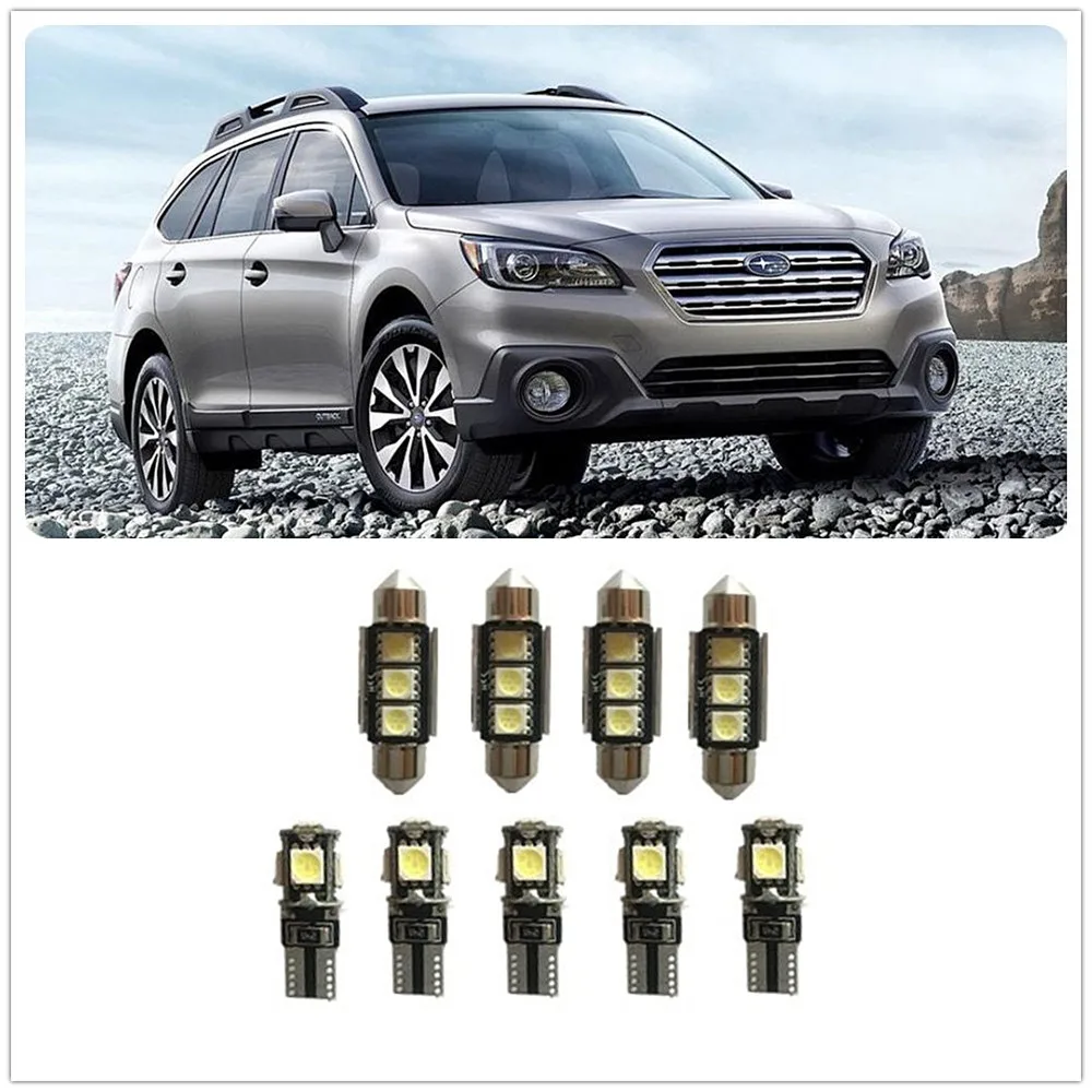 9 шт. посылка для салона Белый светодиодный комплект Subaru Forester Baja BRZ Legacy Loyale Outback