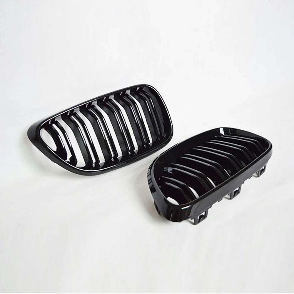 

F22 Glossy Black Parallel Bars ABS Auto Front Bumper Mesh Grill Guard for BMW F22 2014-2016 Car Styling