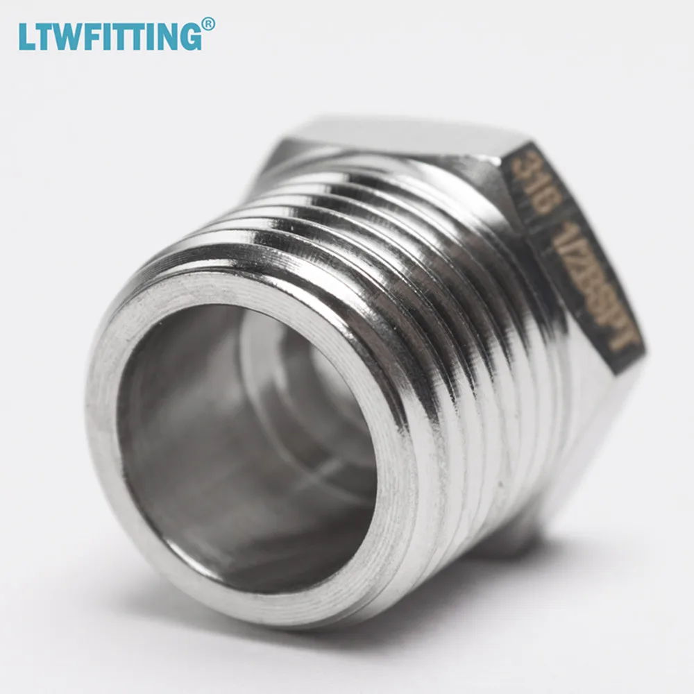 Штуцер для труб LTWFITTING из нержавеющей стали 316 с шестигранной головкой штуцер