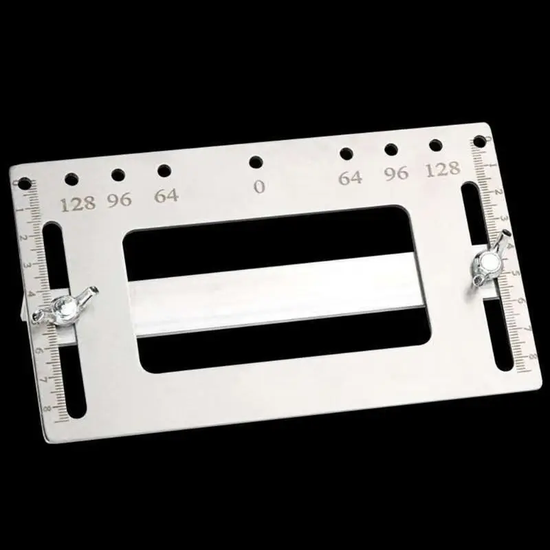 

Stainless Steel Door Cabinet Furniture Handle Punch Locator Template Gauge Drill Guiding Multifunction Woodworking Tool