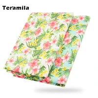 teramila flowers printed cotton fabrics clothes cloth sewing needlework patchwork quilt by the meter diy handicraft home textile