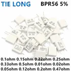 Неиндуктивный керамический цементный резистор BPR56 5 Вт 0,001 0,1 0,15 0,22 0,25 0,33 Ом 0,5 R 0.15R 0.22R 0.25R 0.33R 0.5R, 10 шт.