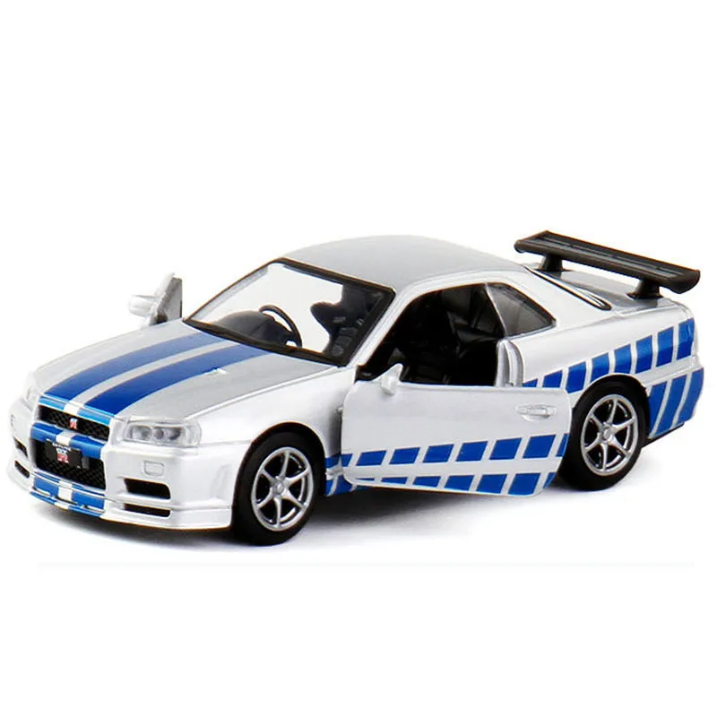

1:36 Nissan Skyline Ares GTR R34 Diecasts & Toy Vehicles Metal Toy Car Model High Simulation Pull Back Collection Kids Toys