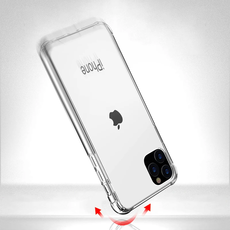 Противоударный Прозрачный чехол для iPhone SE 2020 11 Pro Max прозрачный мягкий защитный из