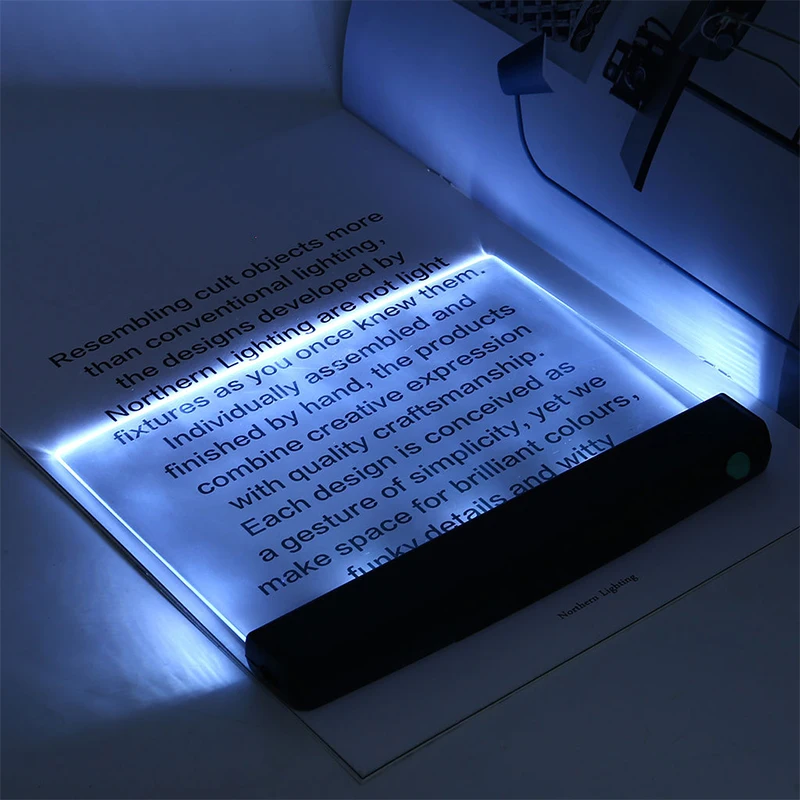 

LED Tablet Book Light Eye Protection Reading Night Light Student Night Reading Lamp Flat Plate Car Travel Panel LED Desk Lamp
