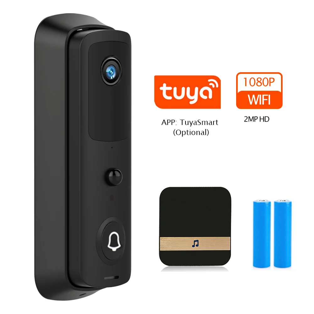

TUYA вариант видео-дверной звонок Камера 1080P HD IP WI-FI с дверным звонком на открытом воздухе Беспроводной умный дом безопасности Камера Ночное в...