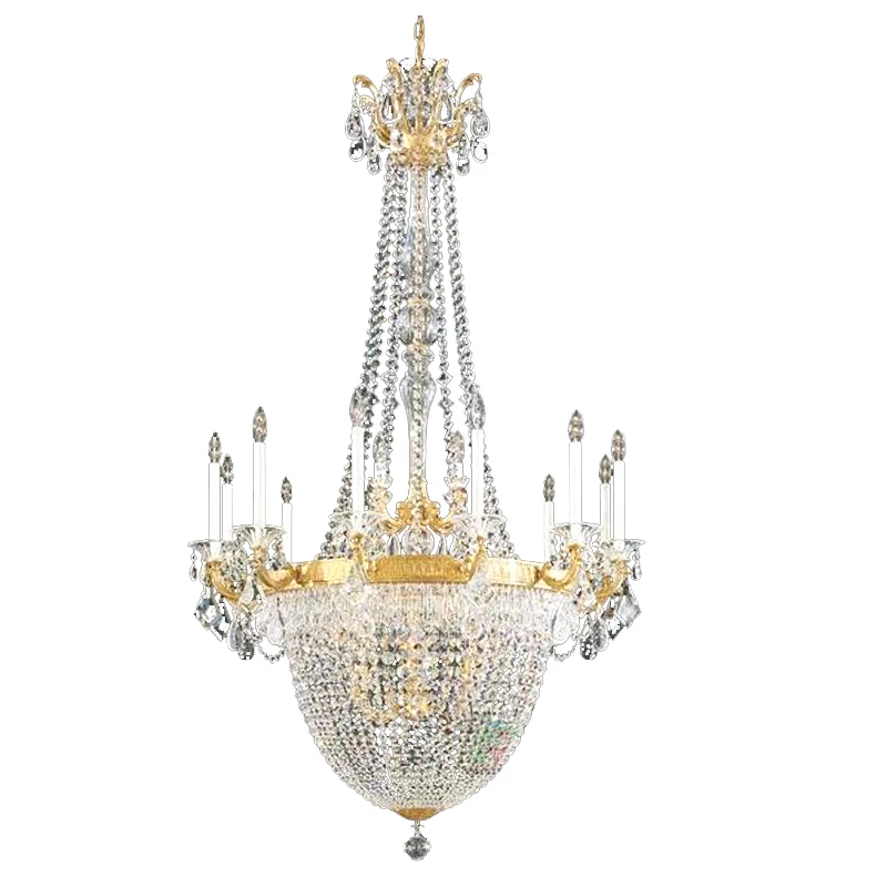 

Phube Lighting French Empire Gold Large Crystal Chandelier Lustre Chrome Chandeliers Lighting Modern Chandeliers Light Lighting