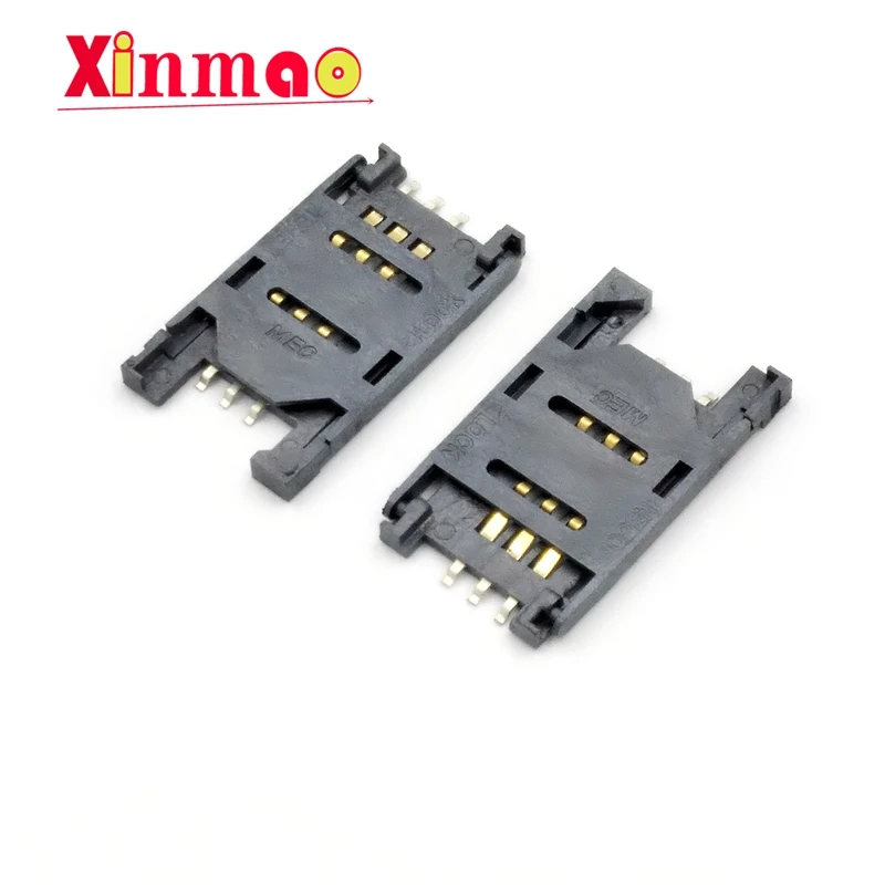 

10 шт./лот держатель для карт 6P разъем SMT TF гнездо для карты памяти/слот/сиденья/держатель для телефона 6-контактный полностью пластиковый SIM