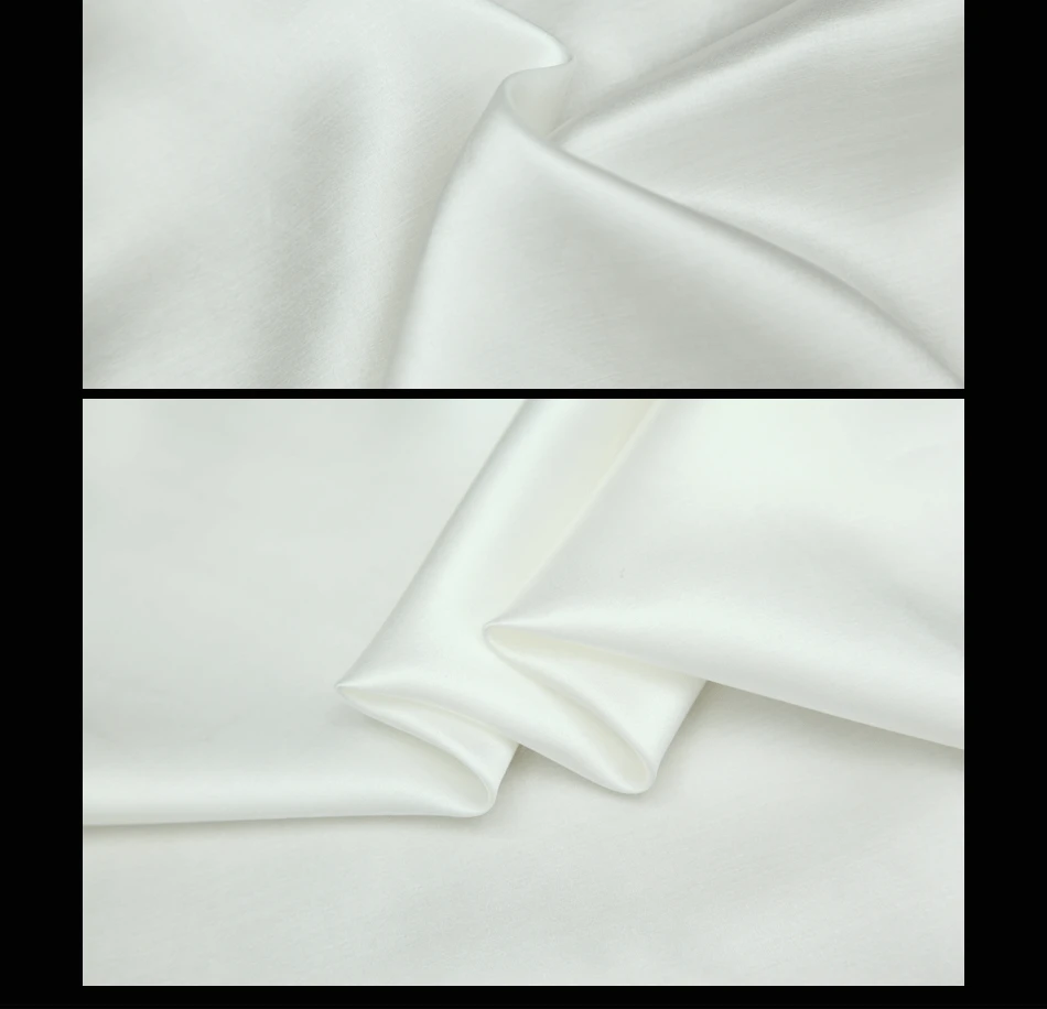 Импортная Белая Яркая шелковая атласная ткань драпировка платье рубашка | Дом и