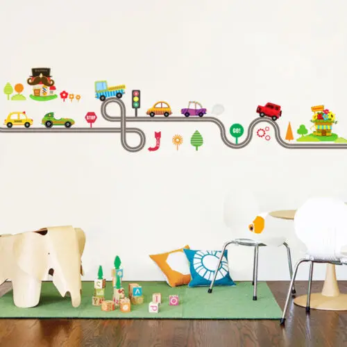 Новые модные Мультяшные наклейки на стену автомобиля детские украшения декор