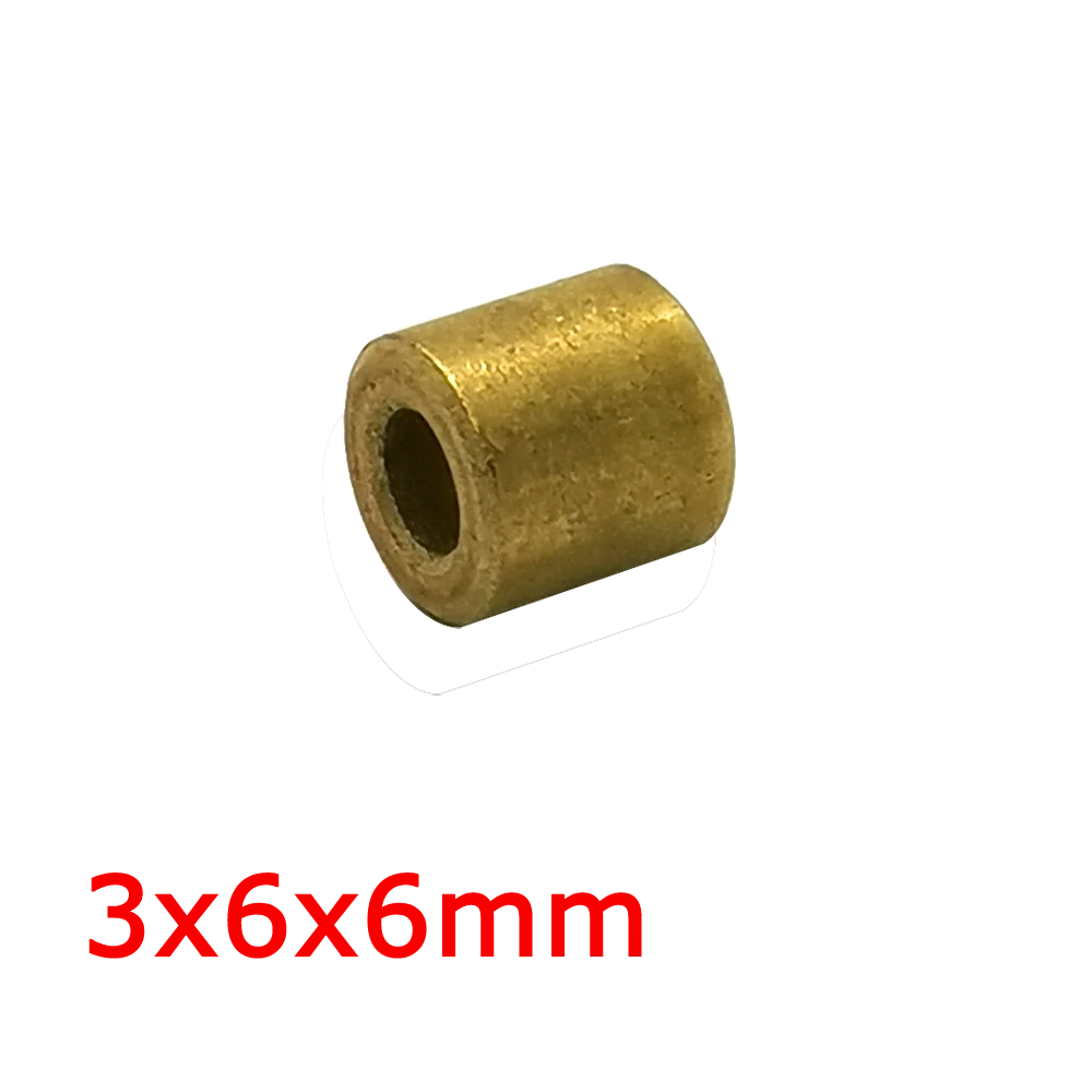 5 шт./лот 3x6x6 мм медный сплав 3 втулка маленький латунный подшипник 6 мини масло