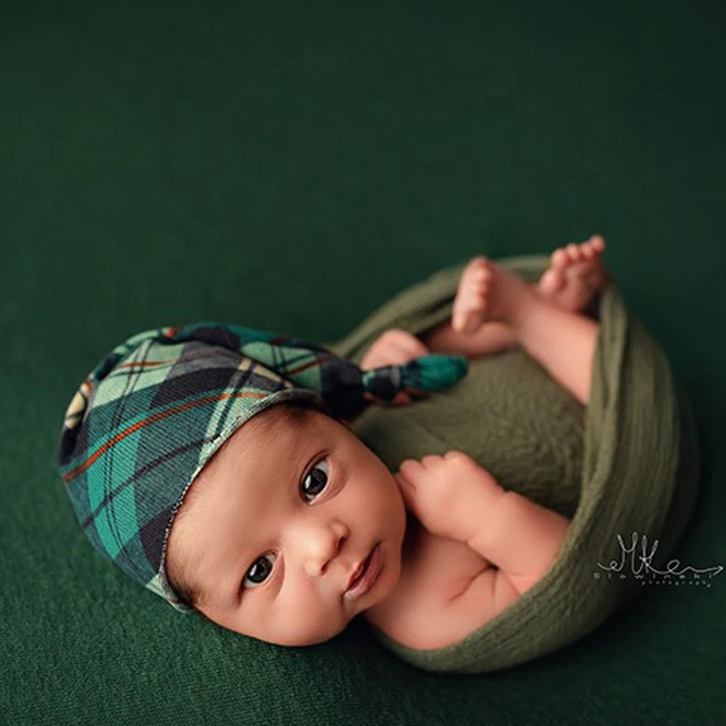 Новорожденные фотографии реквизит детские клетчатые палантины шапки и подушки милый мягкий набор Fotografia аксессуары Студия съемки реквизит для фотографий