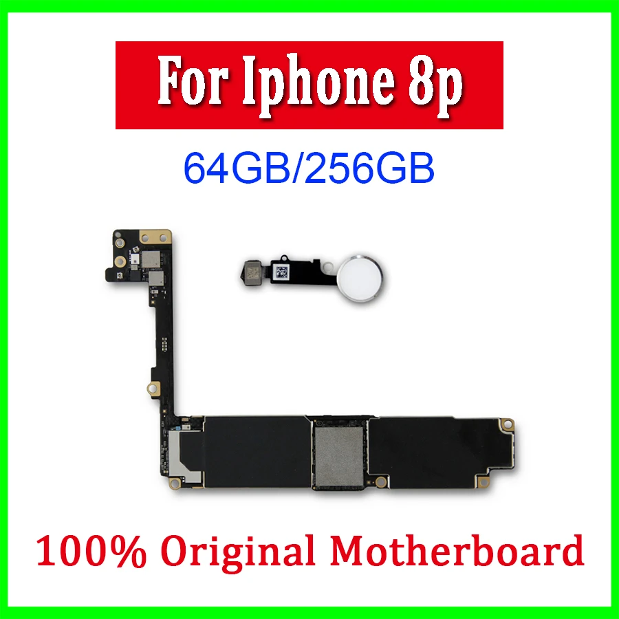 Заводская разблокированная 64GB 256GB для iphone 8 Plus материнская плата без/с сенсорным ID