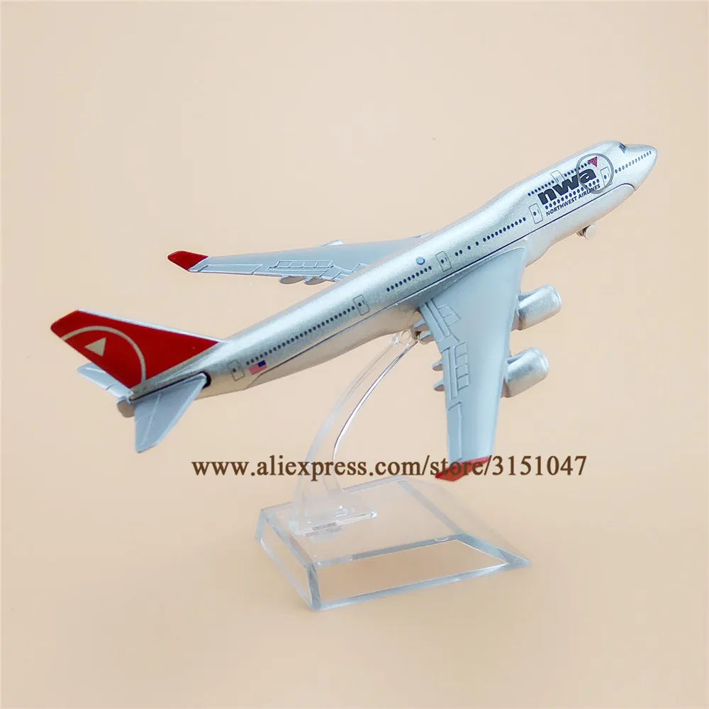 16 см Air American NWA Northwest Airlines Boeing 747 B747 400 модель самолета металлическая литая Airways