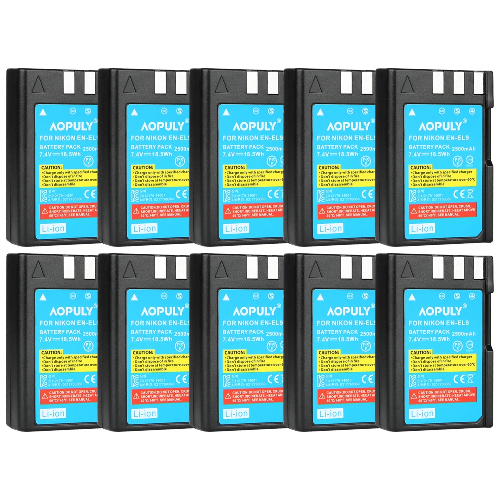 

AOPULY 2500 мА/ч Φ EN EL9 EN-EL9 EN EL9a для Nikon Camera Battery для Nikon EN-EL9a D40 D60 D40X D5000 D3000