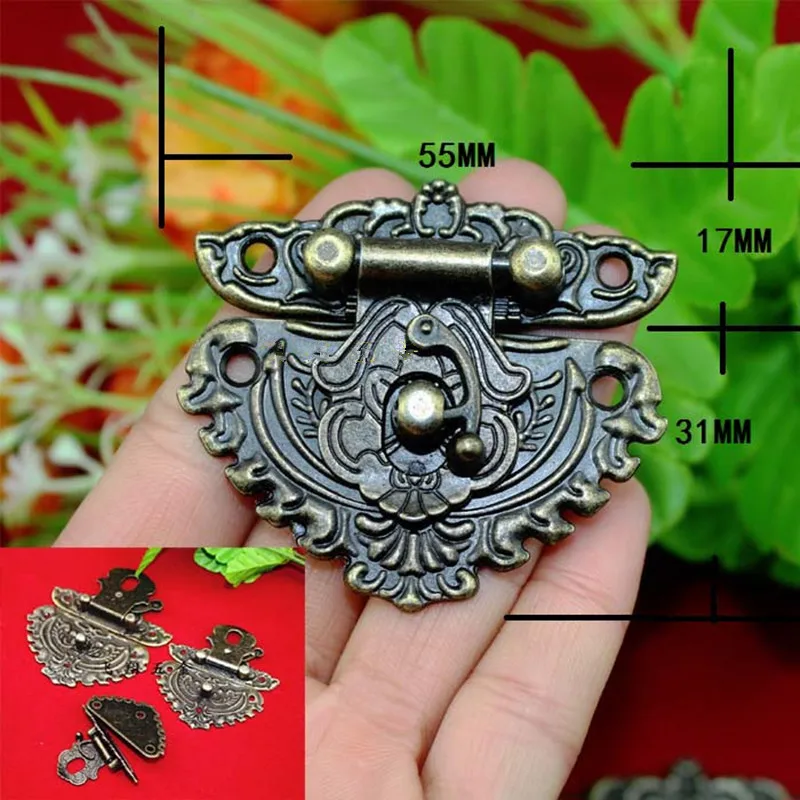 3 шт. антикварная защелка застежка твердая аграфный маленький замок деревянная