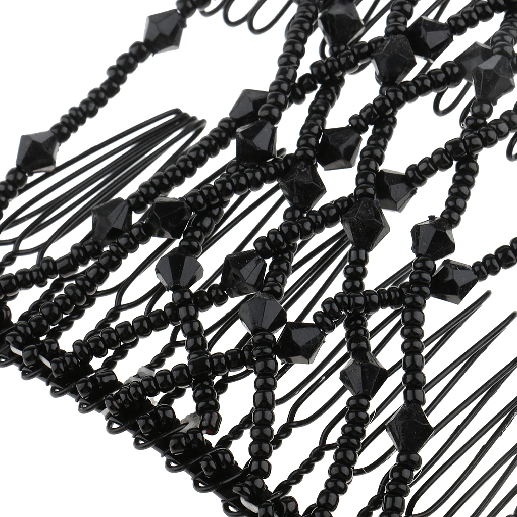 5 шт./компл. двухсторонние бусины волшебные расчески для волос заколка эластичный