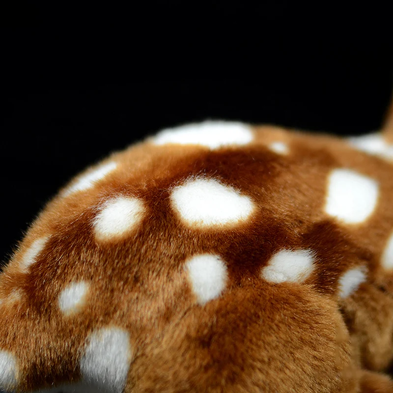 

25cm Cute Sika Deer Doll Simulation Deer Soft Plush Toy Real Life Animals Cervus nippon Model For Kids Gift Collection