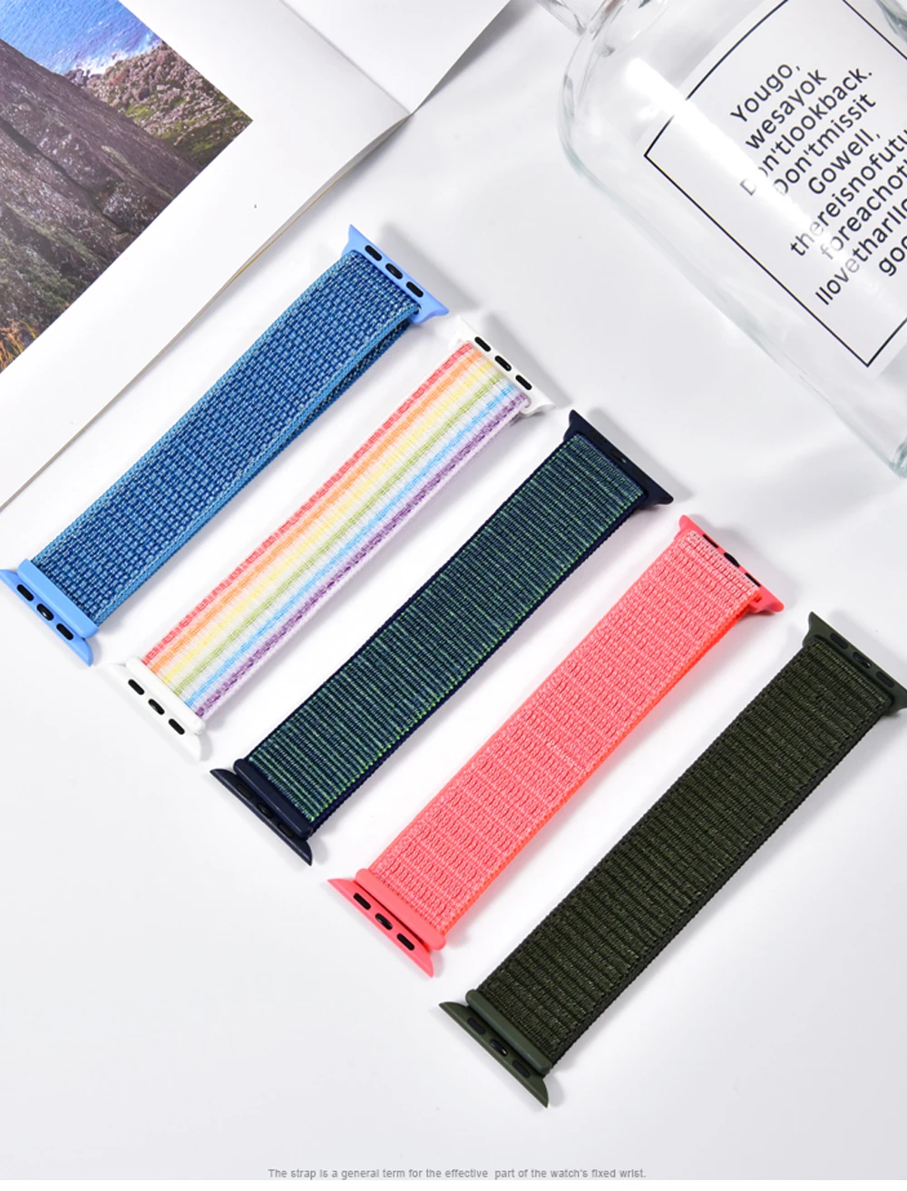 Band For Apple Watch Series 5 4 3 2 1 38MM 42MM watchband Breathable Nylon Strap Sport Loop for iwatch Bracelet 40MM 44MM
