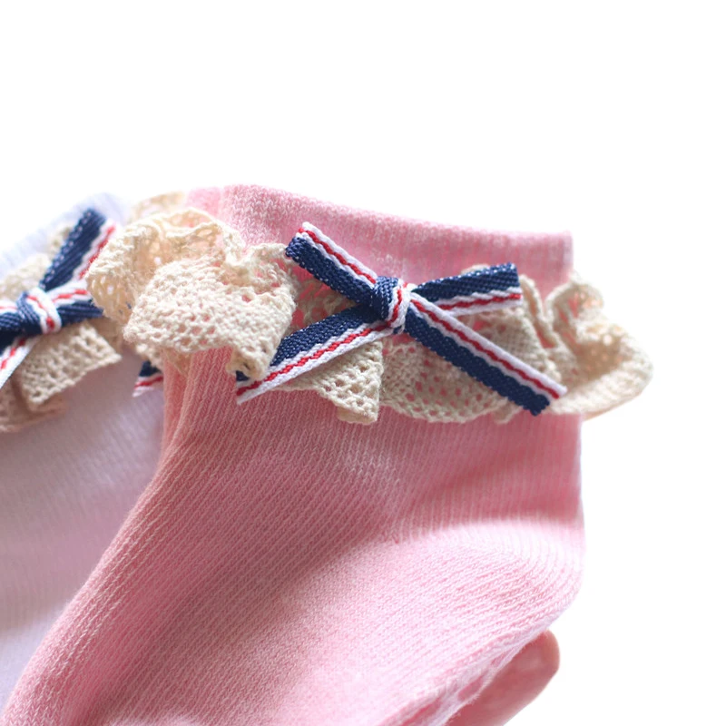 

0-1Y Baby Girls Socks Bowknot Design Cotton Short Socks Infant Children Casual Cute Socks