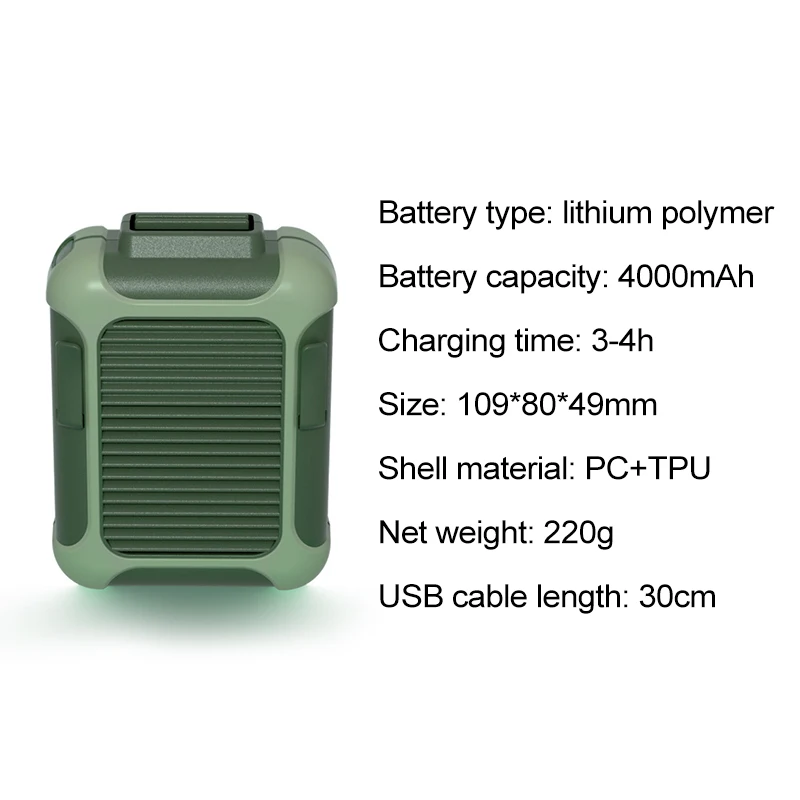 

USB Portable Personal Hanging waist Fan With Recharge Battery Ultra quiet Wearable Electric Fan Hanging neck leafless fan