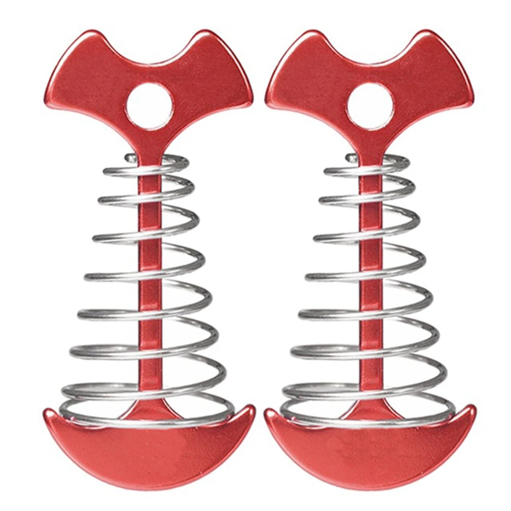 

2Pcs Fish-shaped Buckle Ground Sheet Stakes Tent Accessories Ground Nail Ground Support Tent Stakes Pegs Floor Nail Hook