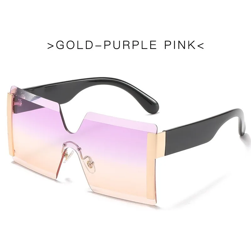 

HUHAITANGOccident Fashion Cool Sunglasses Frameless One-Piece Sunglasses Female Cool Street Shooting Catwalk