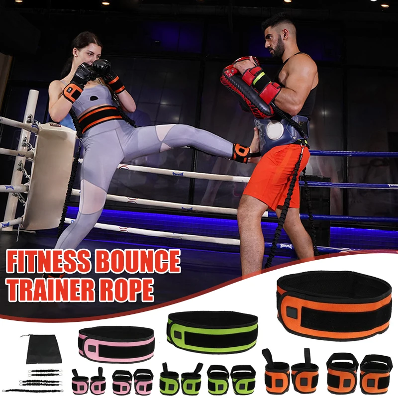 

Fitness Bounce Trainer Rope Basketball Football Running Jump Trainer Resistance Bands Legs Strength Training Strap &T8