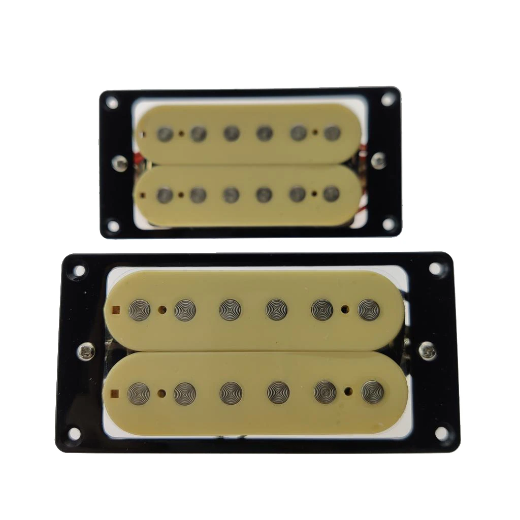 

Premium Electric Guitar Pickups Double Coil Pickup Set, 6 Strings, Beige