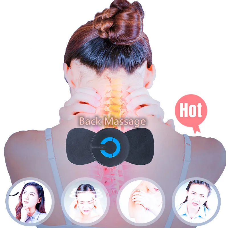 Массажер Электрический для шеи миниатюрный стимулятор шейного отдела