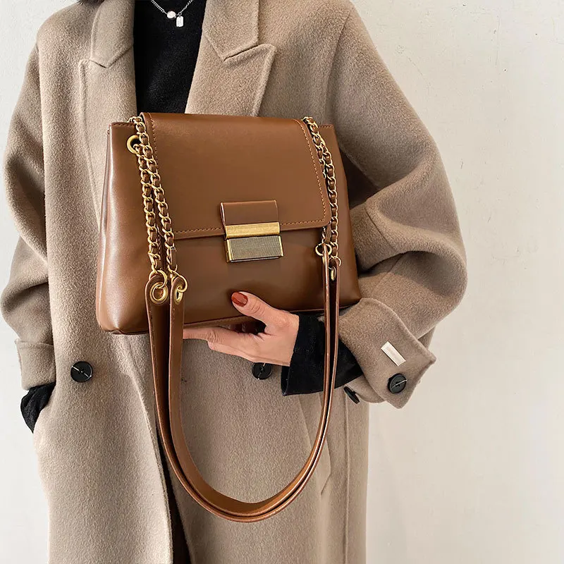 

Texture Bag Female2021autumn and Winter New Wave Korean Fashion Ladies Chain Messenger Bag Wild Single Shoulder Small Square Bag