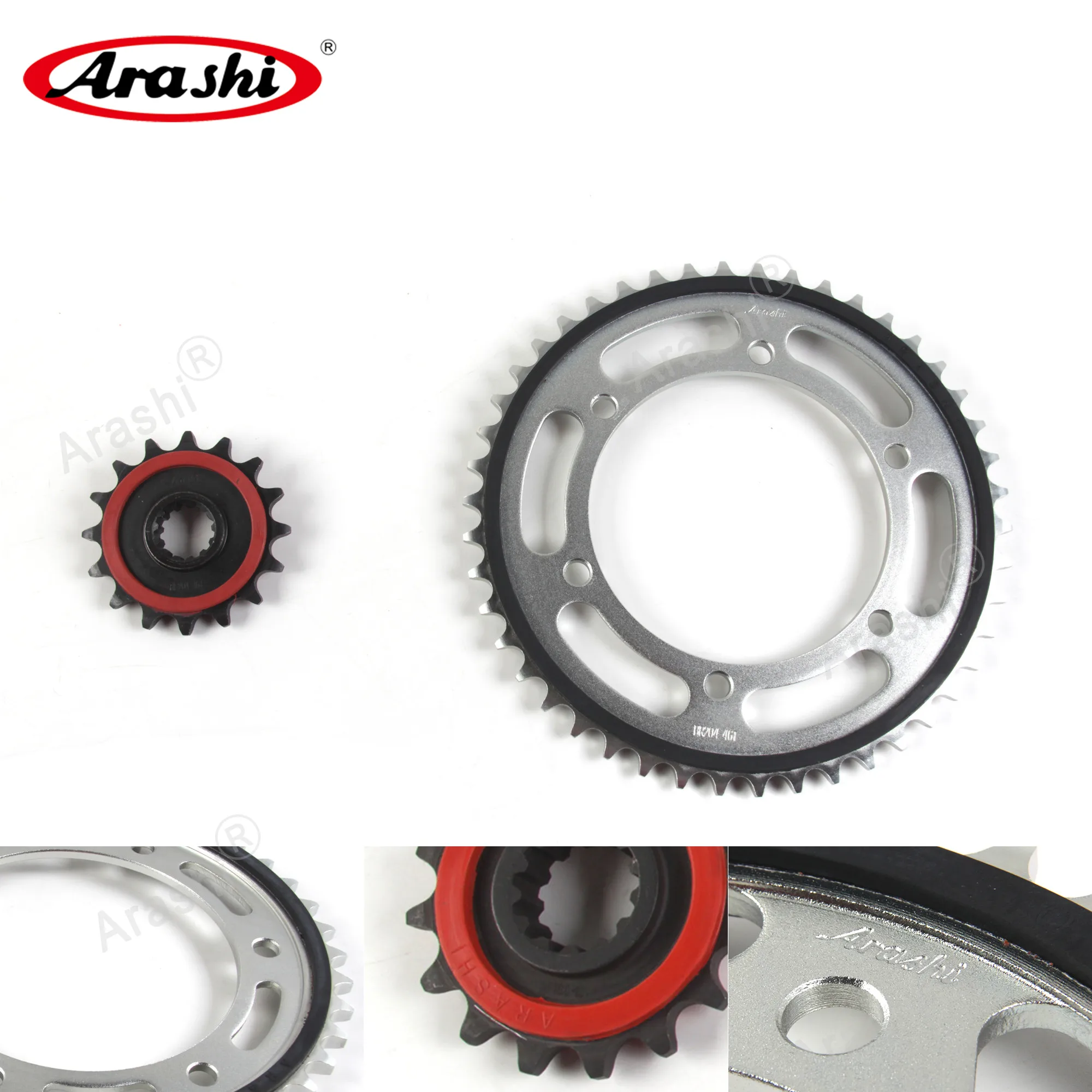 

Arashi Drive Sprocket Kit For YAMAHA XJ6 / SP / ABS 2009 2010 2011 2012 2013 2014 2015 Gear Chain Sprocket Front 16T Rear 46T