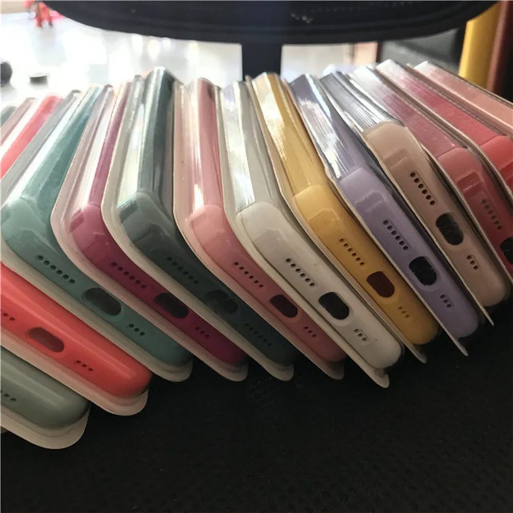 

10pcs/Lot Original 1:1 with LOGO Silicone Case 74 colors For i 13 12 11 Pro Max X XR XS MAX 8 7 6S Plus Phone Cover Cases