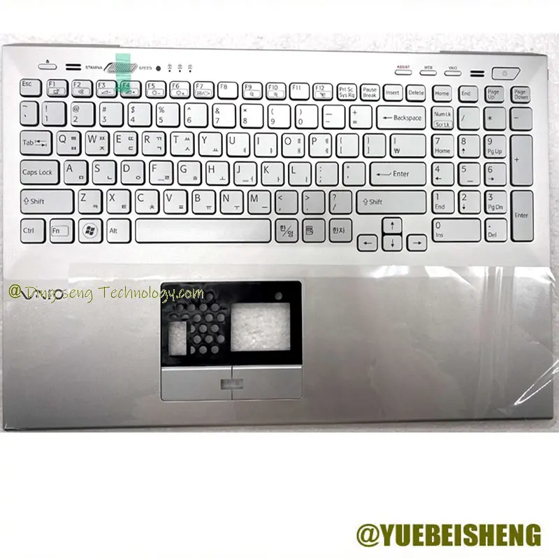 

YUEBEISHENG New/org for SONY VPC-SE SE100C SE200C SE-113T SE41413N palmrest KR Korean keyboard upper cover Silve