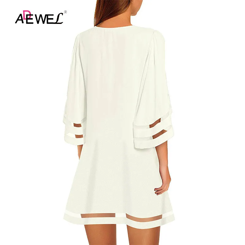 Женское летнее платье ADEWEL новинка 2021 повседневные свободные трапециевидные